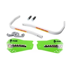 Tusk 1601730009 D-Flex Handguards with MX Shields Green 7/8" Bar Mounts
