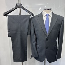 HOWICK TAILORING 2 Piece Suit Grey Wool Blend Tailored Fit  C42S W34 L30