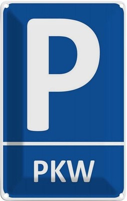 Blechschild 30x20 cm PLW Parkplatz Straßenschild Deko Geschenk Metall Schild