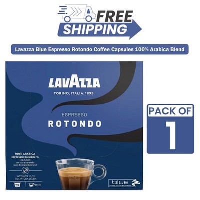 Lavazza BLUE Capsules, Espresso Rotondo Coffee Blend, Medium Roast (Pack Of 100)