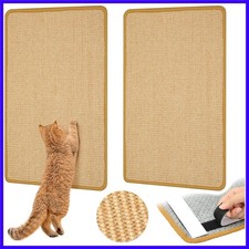 Carpet Cat Scratching Mat Sisal, 2 Packs Sisal Fabric Large 23.6" x 15.7" Scr...