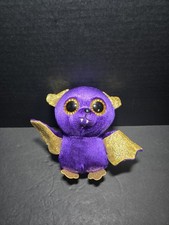 Ty Beanie Boos 6" Plush Count Bat Purple Gold Halloween