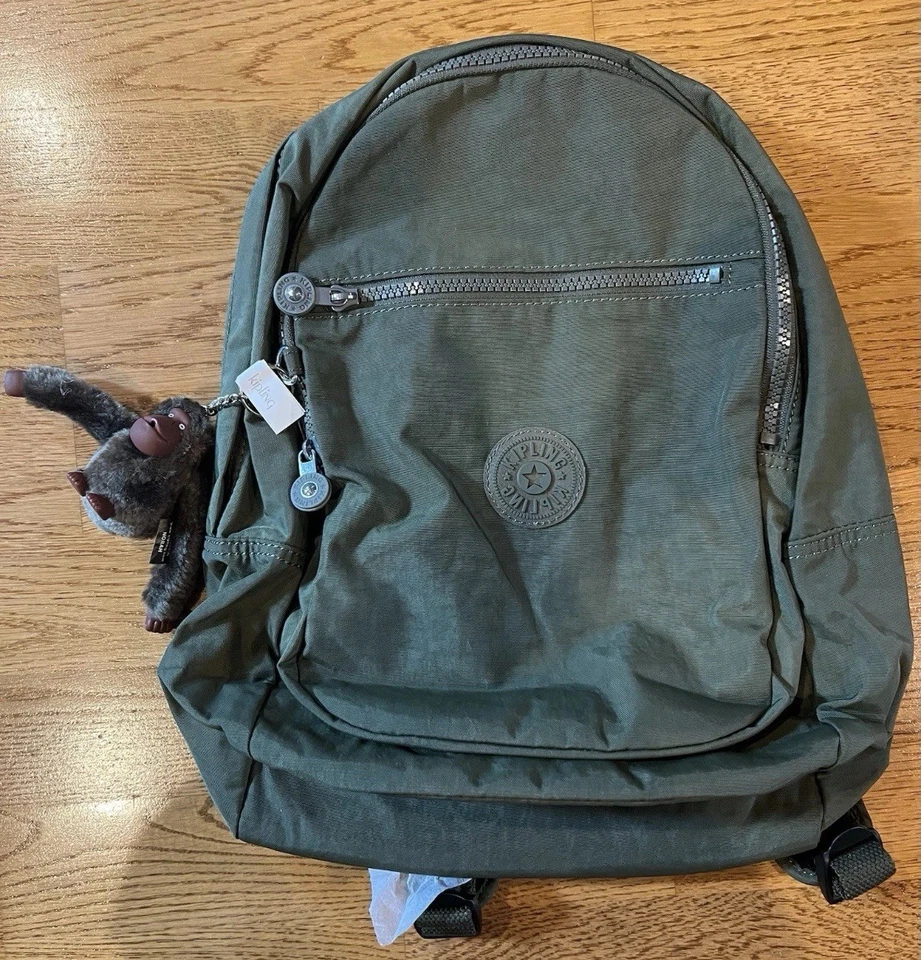Kipling KI9139- Challenger 3BM- Jaded Green Tonal Back Pack NWT
