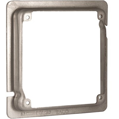 1PC RACO 855 4-11/16'' to 4'' Square Adapter Ring - Raised 5/8