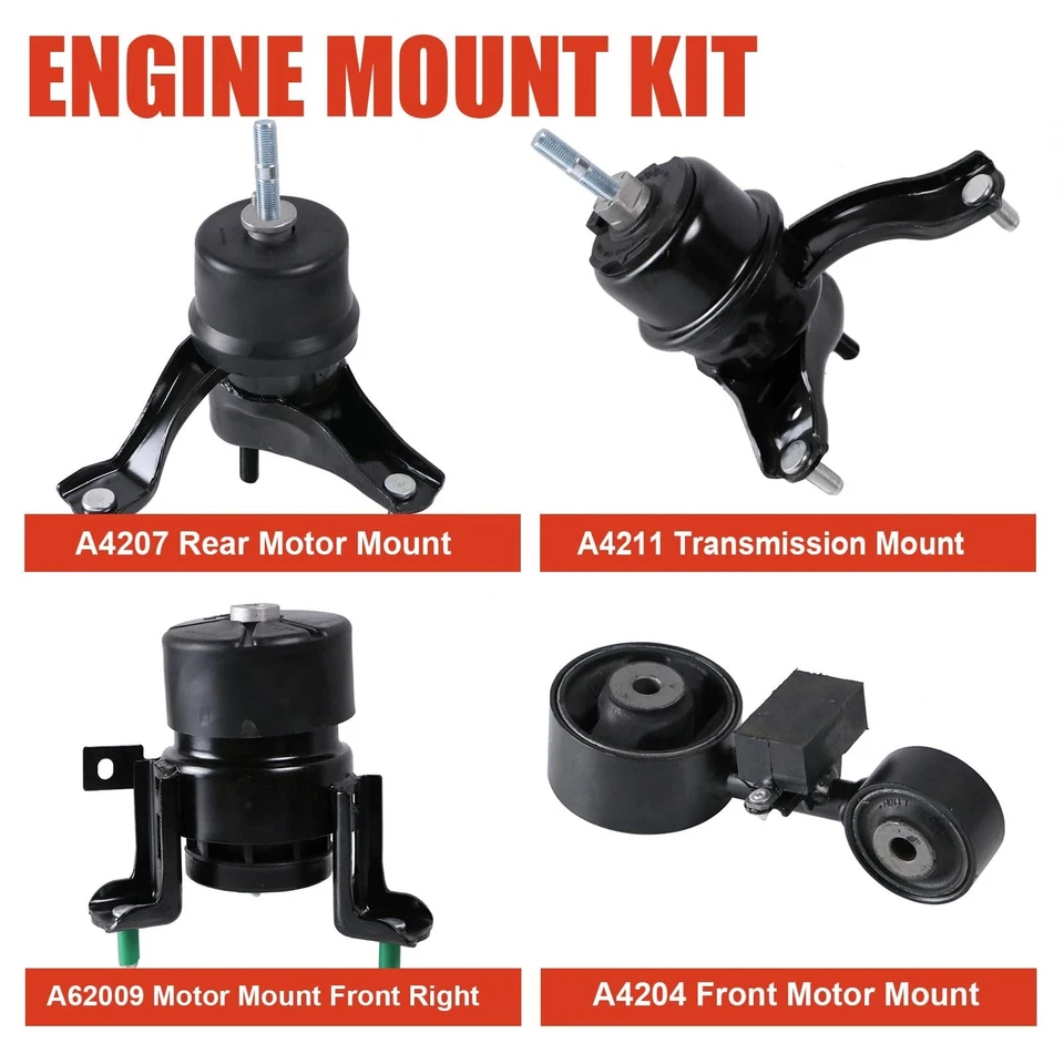 Soportes de motor y transmisión compatibles con Camry 2007-2011 2,4 L A62009 A42... Foto 3 de 4