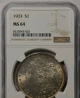 1903 MORGAN SILVER DOLLAR, NGC MS-64, WOW!