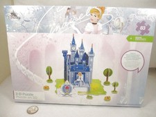 NIB Disney Princess Cinderella 3D Castle Puzzle 83pc Playset Ages 6 Kids Build