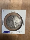 1939  Walking Liberty Half Dollar.  Circulated but good condition. VF