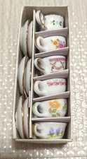 miniature cup and saucer set of 6 872bde
