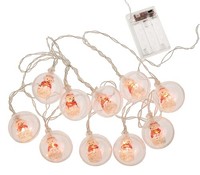 Lichterkette Kugel Schneemann Mit 10 Led Warmweiß Weihnachtsdeko