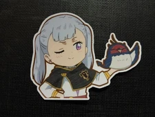 Noelle Silva & Nero Bird Chibi Black Clover Glossy Sticker Anime Waterproof!