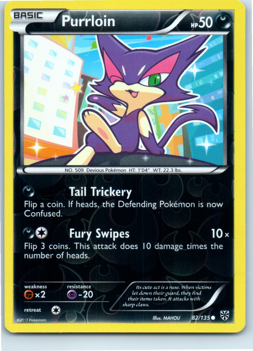 Purrloin Plasma Storm 82/135 Common Reverse Holo Pokemon Near Mint