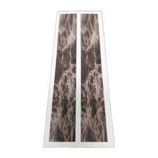 12 Pack 7" Arrow Wraps: Black w/ Gray Realistic Fire: Vinyl Stickers: 1" Wide