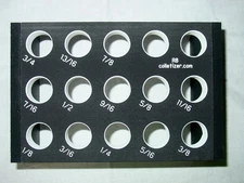 R8 13-Piece Collet Set Rack Labeled 1/16" Tray holder stand Bridgeport Mill GCY4