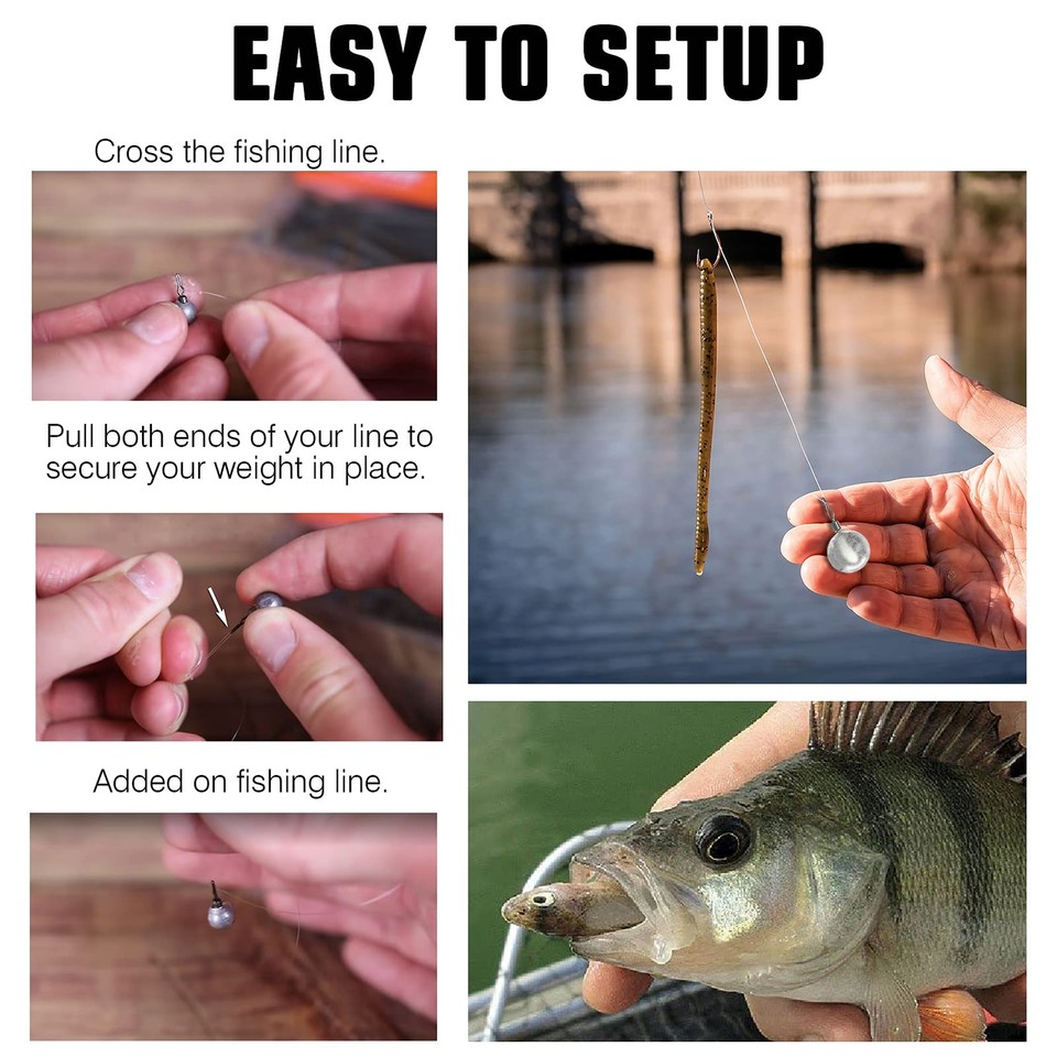 Casting Bass Weights Sinker Lead Round Removable Fishing Weights Sinker