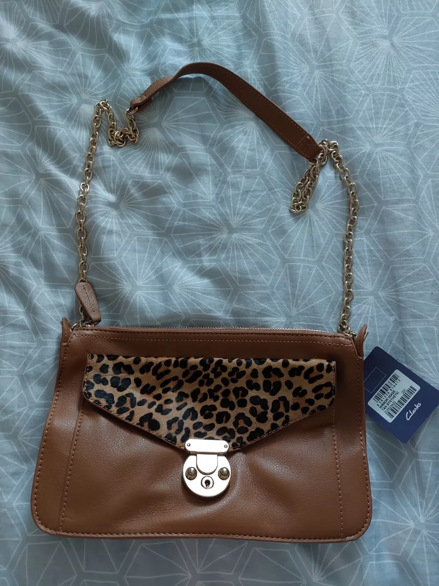 Clarks tan hotsell leather handbag