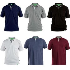 Men's Big & Tall Polo T-Shirts Duke King Size Regular Fit Casual Tee Top XL-8XL