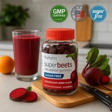 HumanN SuperBeets Heart Chews 60 Ct | Blood Pressure Support | Pomegranate Berry