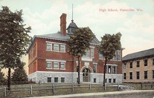 Platteville WI Wisconsin High School Near Bevans lead Mine Vtg Postcard B35