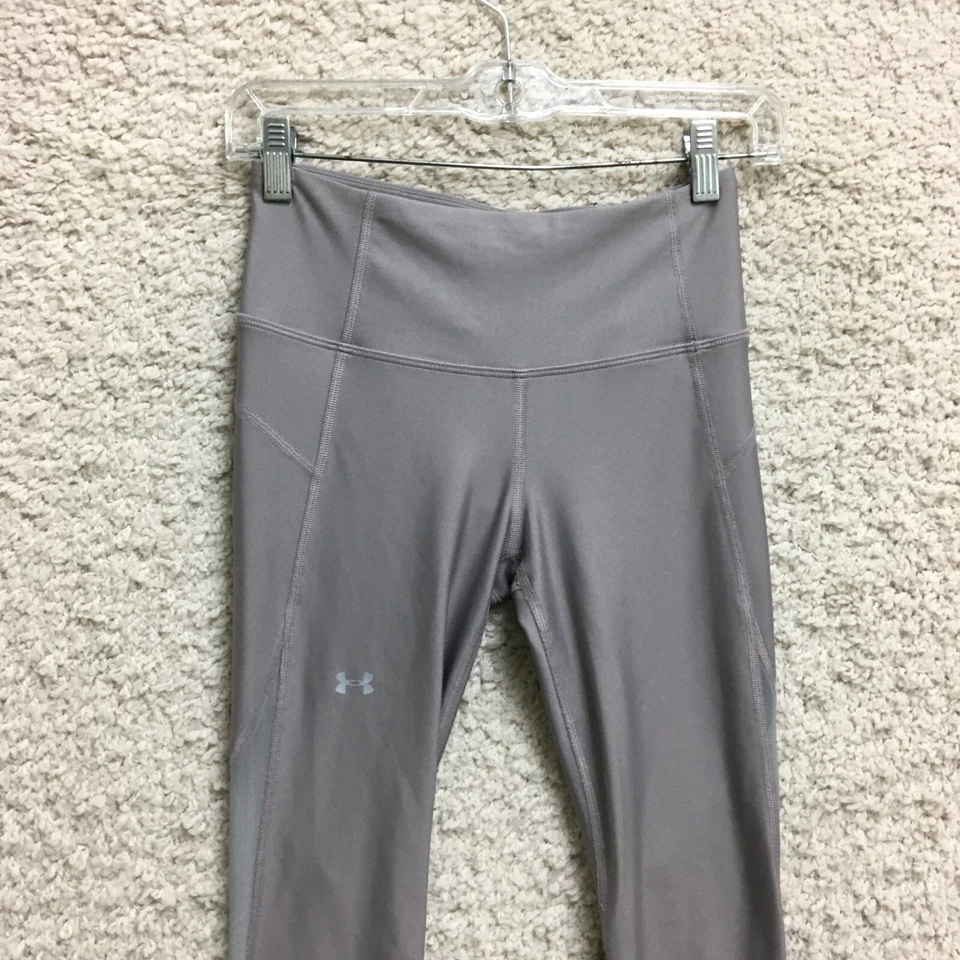 Under Armour Pants Small Adult Gray Heatgear Compression Leggings Logo Womens S - Image 2 of 4