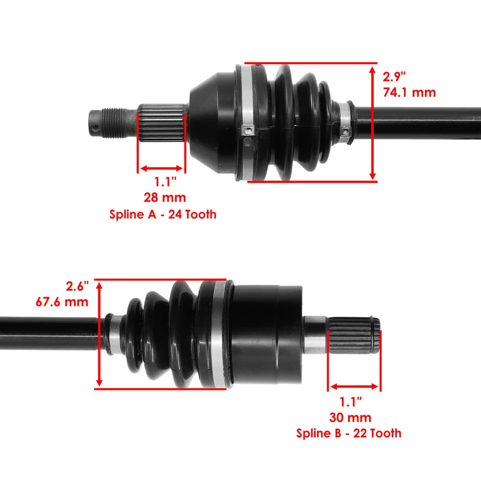 Ejes articulados CV delanteros izquierdo y derecho para Can-Am Outlander 800 4X4 EFI 2007 2008 Foto 3 de 4