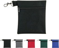 Easy to Install Durable Nylon Golf Tee Pouch Zipper Golf Tee/Ball Holder NEW