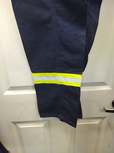 2x Cathartt Flame Resistant Hi Vis Men’s Size 34x32 Blue Uniform Work Pants Guc - Picture 3 of 8