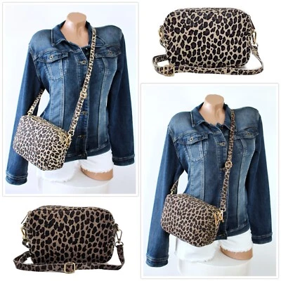 MADE IN ITALY ITALY ★ ECHT WILDLEDER LEO CROSSOVER UMHÄNGETASCHE LEDERTASCHE SCHULTERTASCHE