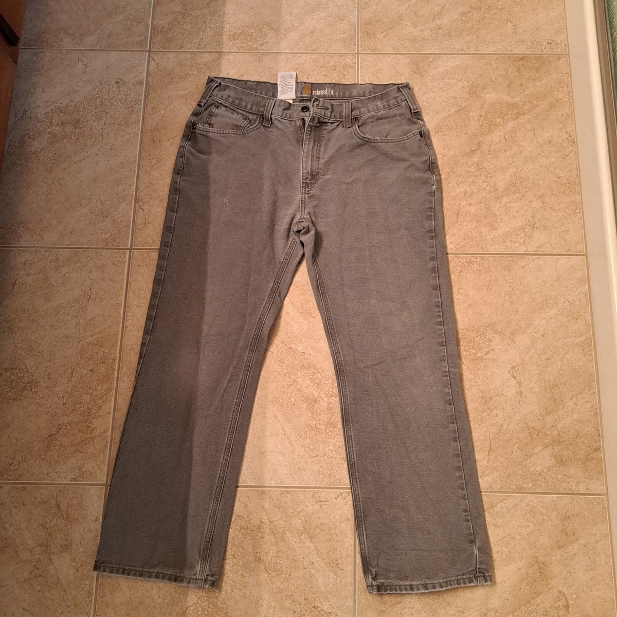 MENS 36 x 30 - Carhartt 100096-039 Weathered Duck 5-Pocket