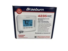 Braeburn 4235 3H/2C Programmable Thermostat Humidity Control Conv/Heat Pump.
