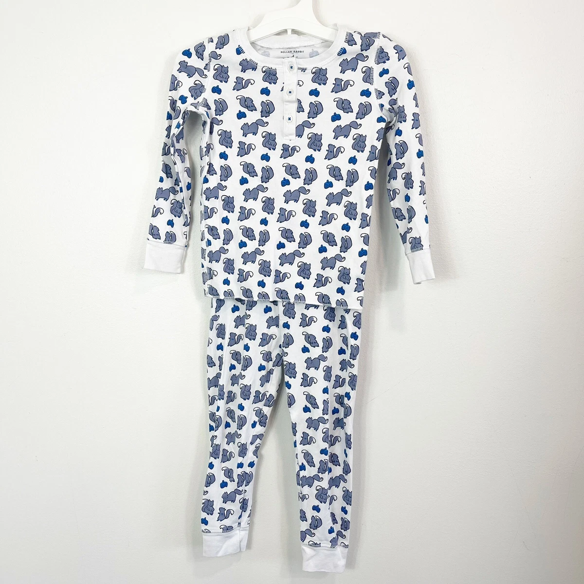 Roberta Roller Rabbit Toddler Boys Girls Pajamas Squirrels Blue