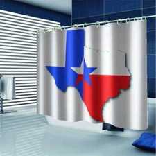 The Tricolor Star Flag Shower Curtain Waterproof Fabric Bathroom Decoration