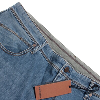 Zanella NWD Martin Cotton Blend 5 Pocket Jeans Size 40 US In Blue Denim