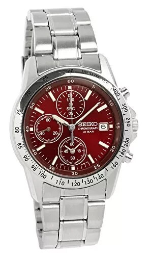 Seiko Spirit SBTQ045 Red Limited Chronograph Mens Quartz Watch Japan New