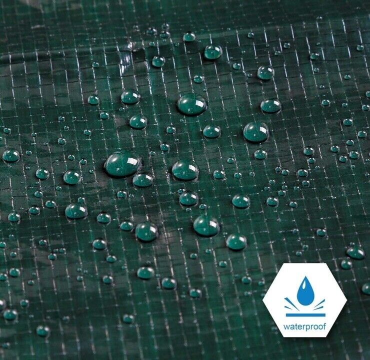 CARTMAN 8x10 FT Extra Thick 12 Mil Heavy Duty Poly Tarp – Waterproof, UV Resistant, Reinforced Edges & Rustproof Grommets
