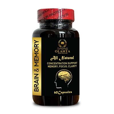 BRAIN MEMORY SUPPLEMENTS - Memory, Focus & Aging Support, Brain nourishment -1B