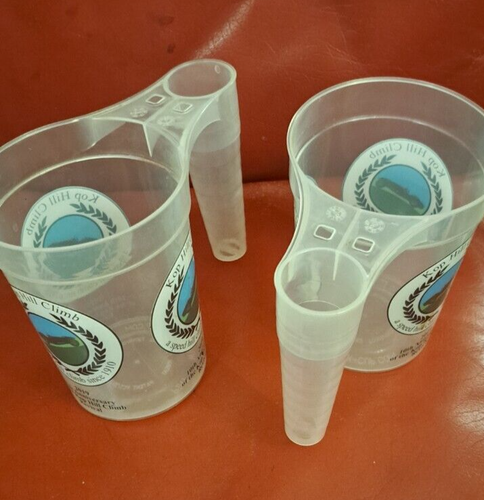 2019 Kop Hill Climb - Pair of 1 Pint Souvenir Stackable Plastic Beer Glasses x2 - Picture 7 of 11