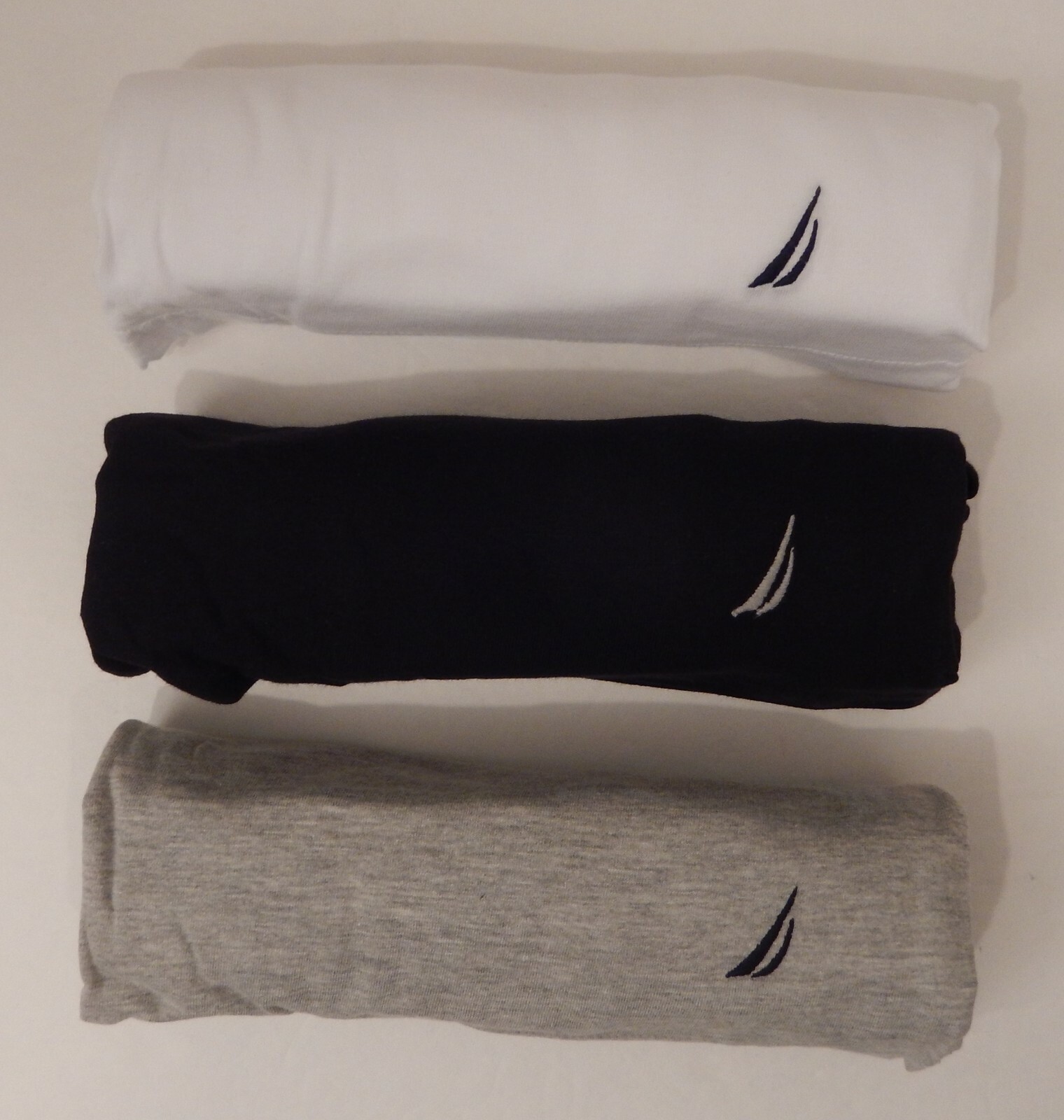 3 NAUTICA MENS COTTON BLUE GRAY WHITE CREW NECK S M L XL TSHIRTS UNDERSHIRTS eBay