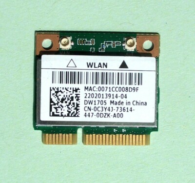 Dell Wireless DW1705 Wlan Model:QCWB335  WiFi 802.11b/g/n 0C3Y4J Bluetooth 4.0