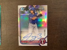 2022 Bowman Chrome JoJo Blackmon REFRACTOR Auto 1st Bowman Rangers 110/499