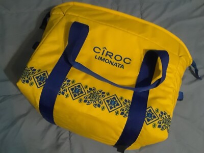 CIROC LIMONATA BEACH BAG 15X15X8 WATER PROOF INSIDE AND OUT NEW