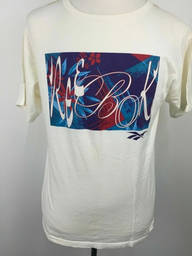 VTG 80s 90s Reebok Floral White Tennis Basketball Workout USA T Shirt  Medium M | eBay