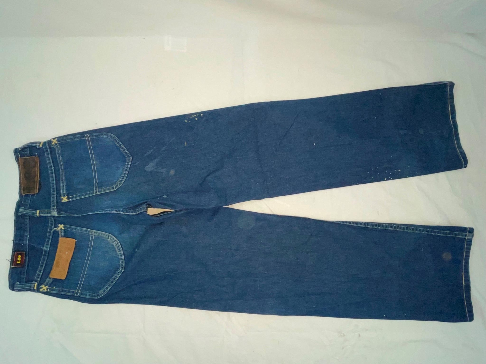 VTG 40s 50s 25 X 29 Lee SANFORIZED DENIM JEANS CR… - image 17