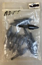 145 Grain 3/8" .375 Diameter Practice Point Arrow Tips Field Points 12 Pack