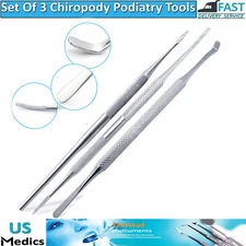 Manicure Pedicure Chiropody Podiatry Nail Art Care Tools File & Lifter Set 3pcs