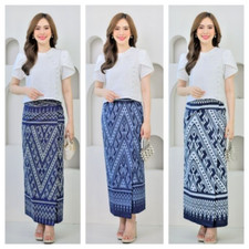 Sarong Thai pattern print, easy to ware waist with rope drawstring