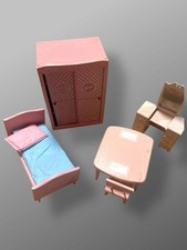 Set mobili camera da letto vintage Vogue Ginny in legno armadio letto tavolo vanità