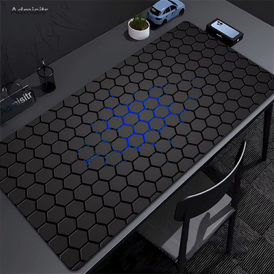 H XXL Gaming Mauspad 90x40cm Geometrisch Rutschfest Große Deskmat Tastaturmatte
