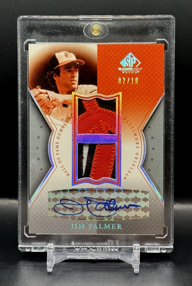 2004 Upper Deck SP Jim Palmer SICK 3-Color Game-Used Patch Auto #AHDN-JP /10 🔥 - Image 1 of 2