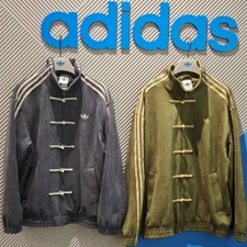 Adidas Originals 2026 New Chinese Jackets Style Stand Collar Striped Long Sleeve